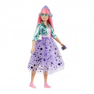 Barbie Princess Adventure - Papusa Daisy cu parul roz si pisicuta