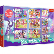 Puzzle Enchantimals 10 in 1 - 20, 35 si 48 piese