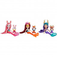 Set 3 papusi sirene Felicity Fox, Danessa Deer si Bree Bunny Enchantimals Royal Ocean Kingdom