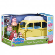Set de joaca Familia Peppa Pig si rulota pentru camping
