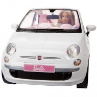 Set masina Fiat 500 si papusa Barbie