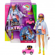 Barbie Extra - Papusa cu parul colorat si accesorii