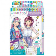 Caiet de schite cu sabloane si accesorii Digital Dream Make it Real