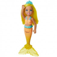 Papusa Barbie Chelsea Dreamtopia sirena cu parul blond