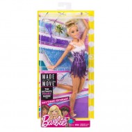 Papusa Barbie Made To Move flexibila Gimnasta blonda