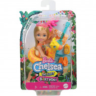 Papusica Barbie Chelsea Lost Birthday cu accesorii de plaja