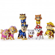 Set 8 figurine Patrula Catelusilor - Chase, Skye, Rubble, Marshall si pisicutele