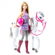 Set de joaca Papusa Barbie si calut