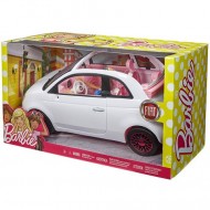 Set masina Fiat 500 si papusa Barbie