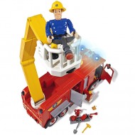 Masina de Pompieri Deluxe Jupiter cu 2 figurine Sam Pompierul