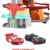 Pista Radiator Springs Mountain Race cu Fulger McQueen si Jackson Storm Disney Cars