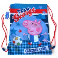 Sac de umar cu snur Peppa Pig - George