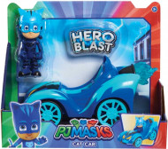 Set de joaca Eroi în Pijama, masinuta Hero Blast (Cat Car) si figurina Pisoi (Catboy)