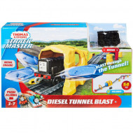 Set de joaca Thomas and Friends - Circuit Tunnel Blast Push Along Track Master cu trenulet Diesel