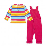 Set salopeta si bluza rosu coral Agatha Ruiz De La Prada