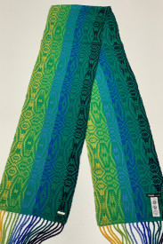 YELLOW - GREEN - BLUE - ručno tkan šal