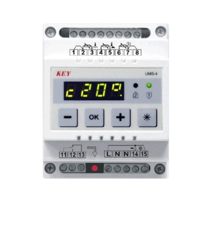 Automatizare KEY UMS-4S (cu 2 senzori, pentru control pompa incalzire cu termostat + pompa ACM)