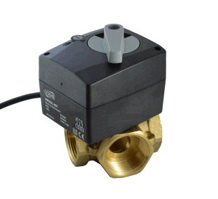 Vana amestec cu 4 cai GOSHE DN25 (1”) cu actuator GOSHE (Elvetia)