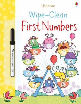 Carte de tip scrie și șterge la nesfârșit wipe-clean first numbers