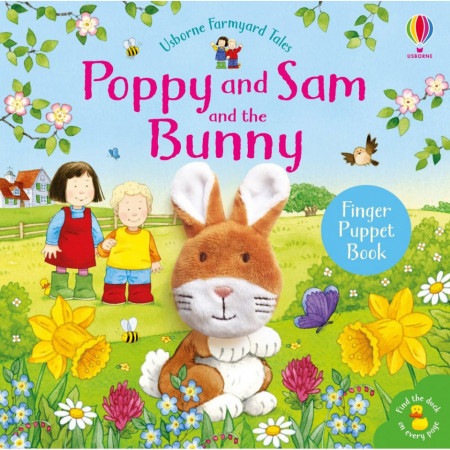 Carte "Poppy and Sam and the Bunny", cu pagini cartonate, 1 an +, Usborne