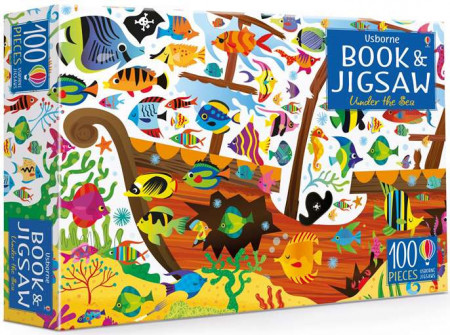 Carte și puzzle, Under the sea puzzle book and jigsaw, usborne