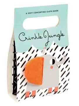 Carte textila pentru bebelusi, Crinkle Jungle book, Concertina