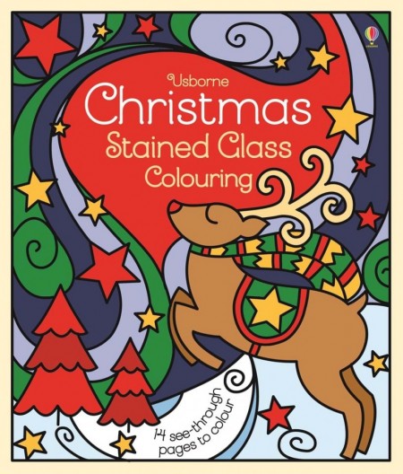 Christmas stained glass colouring, Usborne