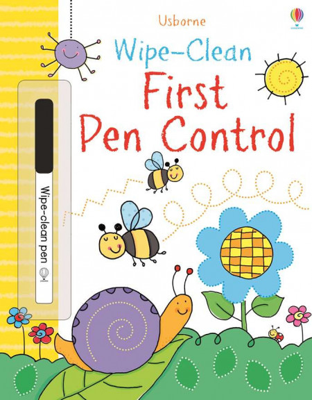 Carte cu marker de tip "scrie si sterge", Wipe-clean first pen control, Usborne