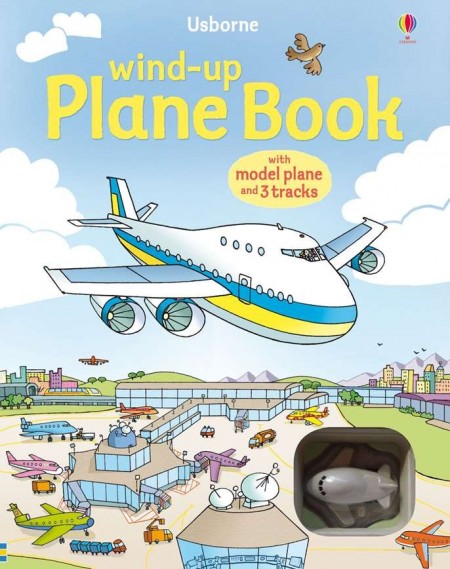 Wind-up plane book, carte cu jucărie, usborne