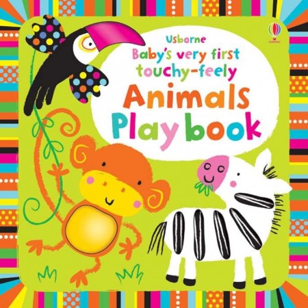 Baby’s very first touchy feely animals playbook, carte senzoriala pentru bebeluși, usborne
