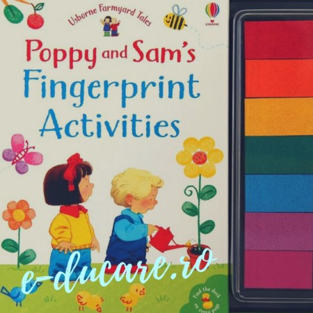 Poppy and Sam's fingerprint activities, carte de pictat cu degetele, USBORNE