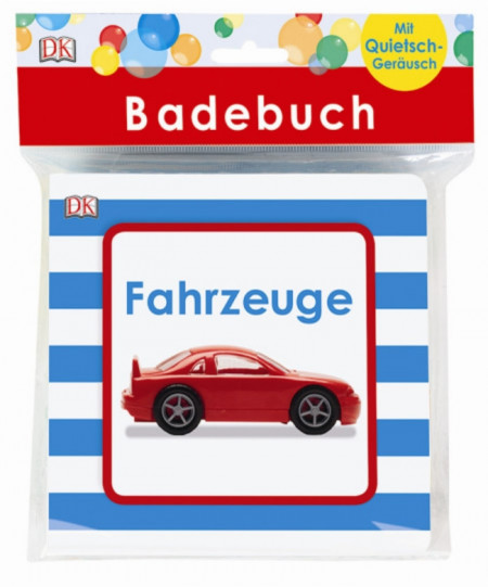 Carte de baie cu insertii sonore, cu autovehicule, badebuch Fahrzeuge, dk, 6+