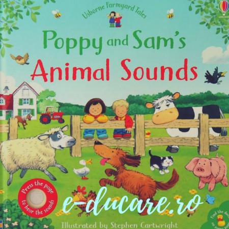 Poppy and Sam’s animal sounds, carte sonora pentru copii, usborne