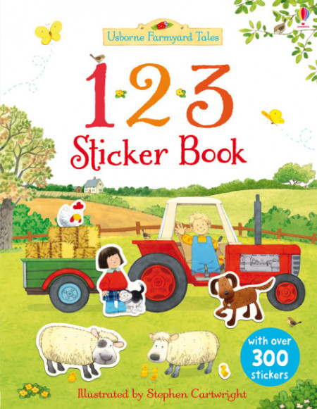 123, sticker book, 3+, Usborne