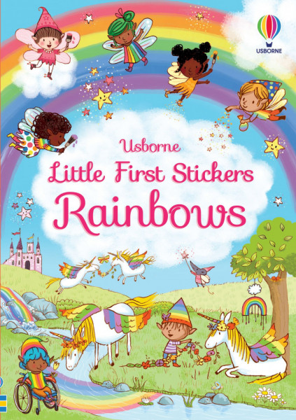 Carte cu abtibilduri, Little First Stickers Rainbows, Felicity Brooks, Usborne, 3+