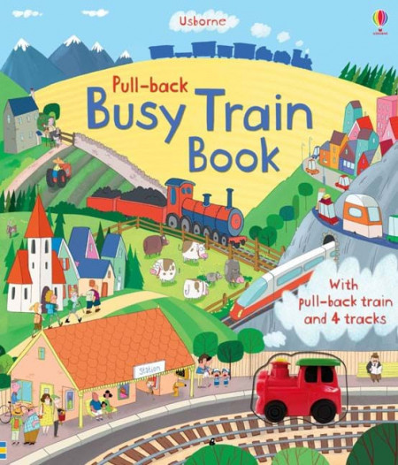 Carte cu jucarie, Pull-back busy train book, Usborne
