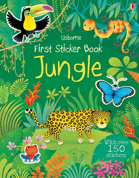 Carte cu stickere/abțibilduri first sticker book jungle