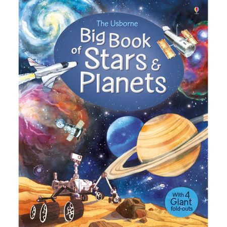 Carte "Big book of stars and planets", cu coperta tare, 4 ani+, Usborne