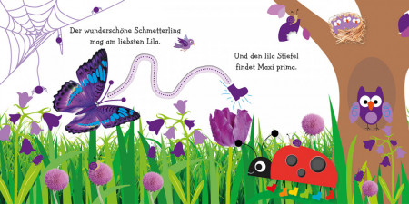 Carte in limba germana, senzoriala, descopera culorile cu Maxi, Mein buntes Fingerspuren-Buch. Entdecke die Farben mit Maxi, dk, 1+