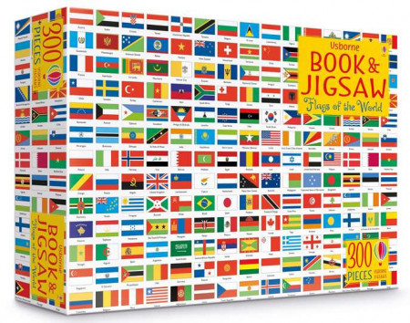 Carte și puzzle, Flags of the world book and jigsaw