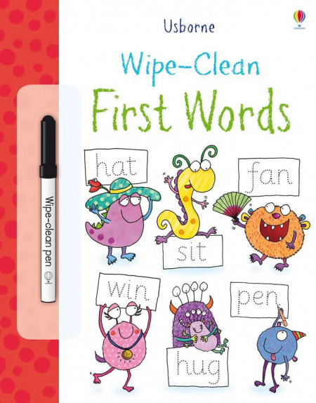 Carte cu marker de tip "scrie si sterge", Wipe-clean First words, Usborne