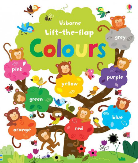 Carte cu multe clapete pentru copii curiosi, Lift the flap Colours, usborne