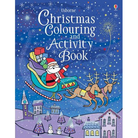 Carte de colorat "Christmas colouring and activity book", Usborne