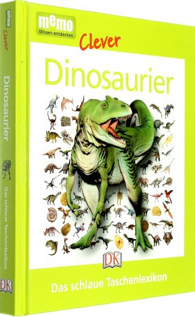 Carte in limba germana, despre dinozauri, memo clever dinosaurier, 8+, dK