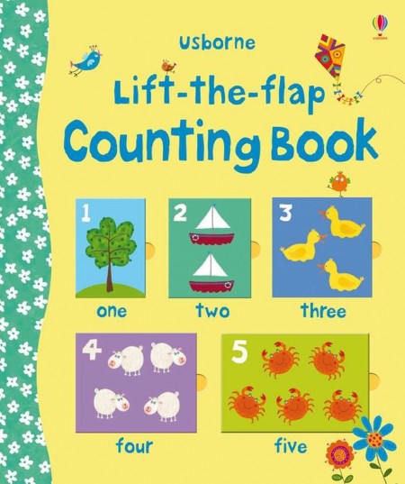 Carte cu multe clapete pentru copii curiosi, Lift the flap counting book, Usborne