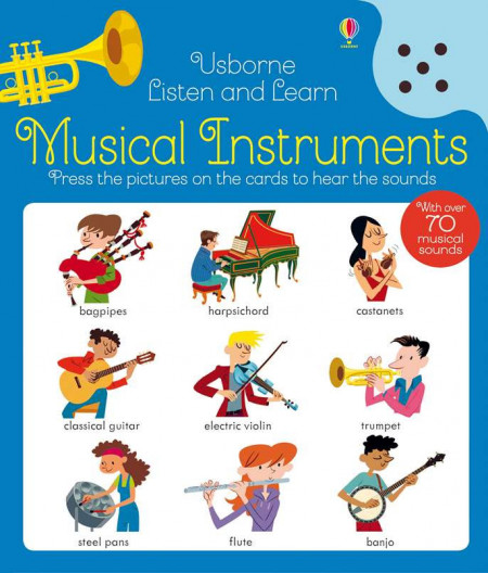 Carte sonora cu instrumente muzicale, Listen and learn musical instruments, usborne