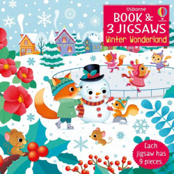 Carte cu 3 puzzle-uri, Winter Wonderland, Usborne, 3+