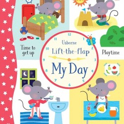 Carte cu multe clapete pentru copii curiosi, Lift the flap my day, carte usborne cu multe clapete