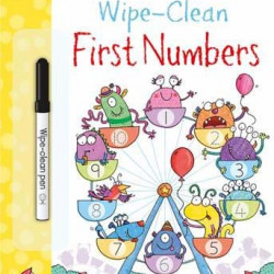 Carte de tip scrie și șterge la nesfârșit wipe-clean first numbers