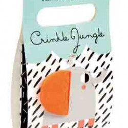 Carte textila pentru bebelusi, Crinkle Jungle book, Concertina